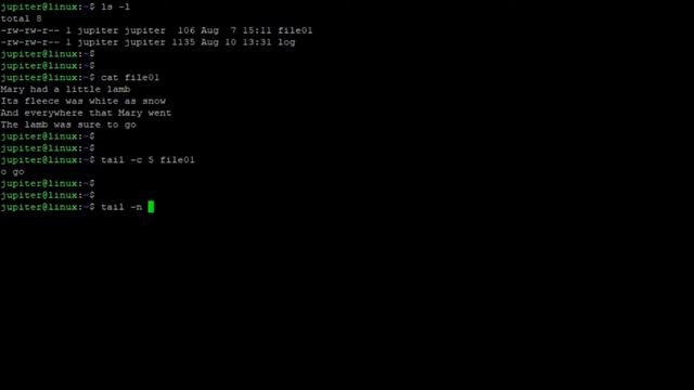 The Linux tail command