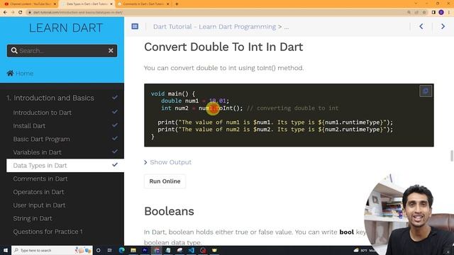 Data Types In Dart - Learn Dart Programming