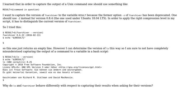 Unix & Linux: Is this a bug in fsarchiver --version смотреть онлайн
