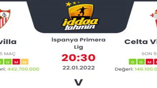 Sevilla Celta Vigo İddaa Tahminleri 22 Ocak 2022 #iddaa смотреть онлайн