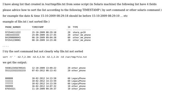 DevOps & SysAdmins: Solaris + sort file according to date and time by sort command (2 Solutions!!) смотреть онлайн