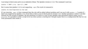 Unix & Linux: Blocking ports with iptables 1.4.2