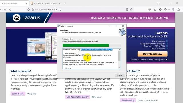 Installing Lazarus IDE (2.2.4) in windows 10 смотреть онлайн