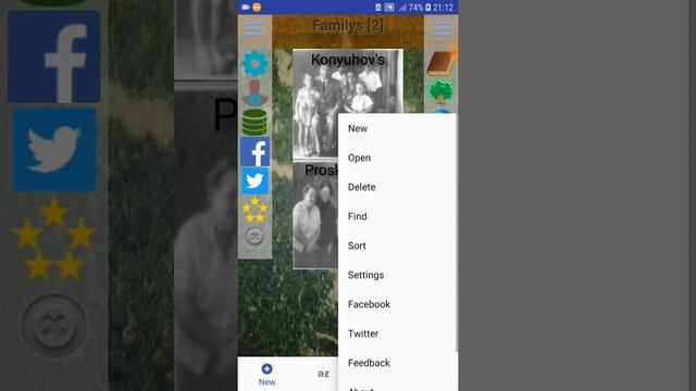 Genealogical trees of families for Android Release II