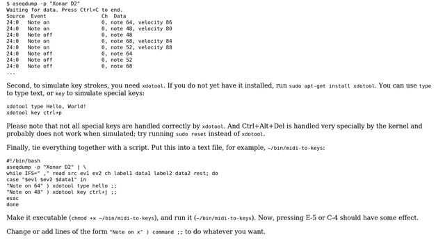 Translating MIDI input into computer keystrokes on Linux? (2 Solutions!!) смотреть онлайн