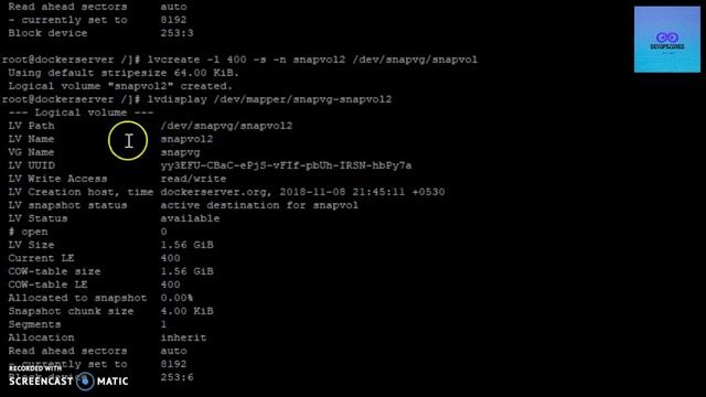 How to create Snapshot #Devopszones #linux #linuxbasics #storage #lvm #backup #restore #snapshot