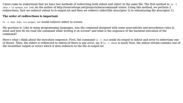 Redirecting Standard Output And Standard Error to One File смотреть онлайн