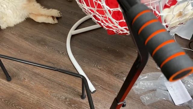 Спортивный фитнес батут с ручкой для взрослых и детей 120 см / сборка
