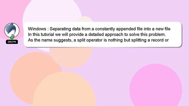 Windows : Separating data from a constantly appended file into a new file смотреть онлайн