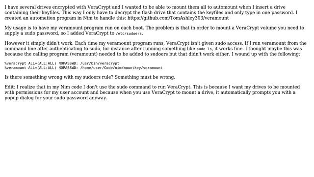 Unix & Linux: /etc/sudoers rule is not being obeyed смотреть онлайн