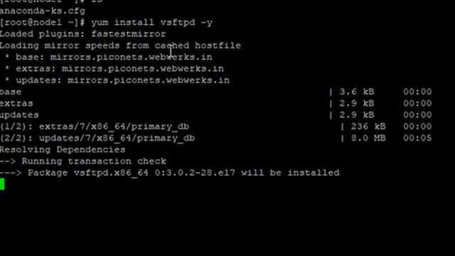 Vsftpd installation in Centos