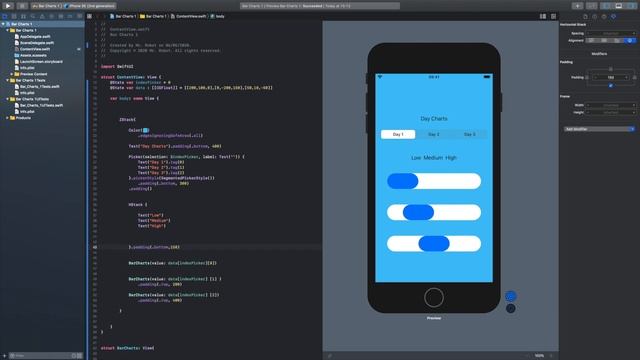 SwiftUI: Animated Bar Charts and Segmented Picker смотреть онлайн