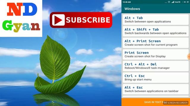Here All shortcuts Keys in one Android App You MUST know.