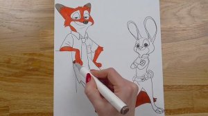 Как нарисовать героев Зверополиса