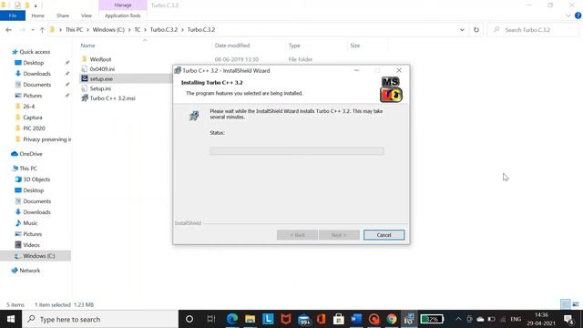 Turbo C compiler Installation