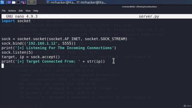 Explain Connecting Server to Backdoor Server || #part2 #fullcourse ,#kalilinux ||kalilinux_vieos