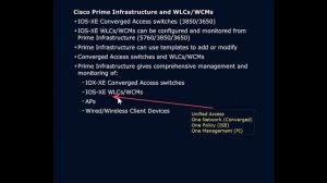 Cisco Prime Infrastructure Management of WLCs WCMs