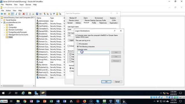 Limit computers a user can log on to смотреть онлайн