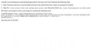 Unix & Linux: Error in creating android phonegap project on linux fedora