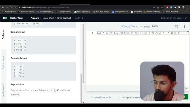 'Awk' - 2 | Hacker Rank Bash Problem solving #linux #opensource #bash #bashscripting