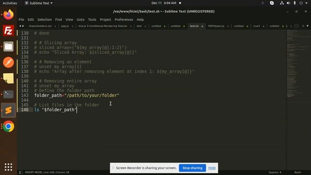 Bash Scripting Tutorial #10  How to list files in a folder using bash scripting
