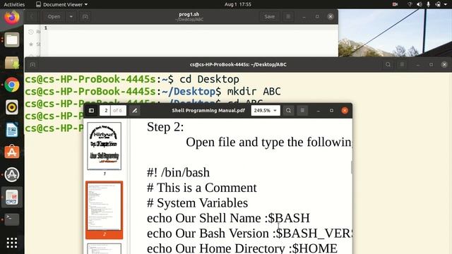 Shell Programming in Ubuntu