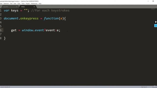 Implement KeyStroke Listener with JavaScript | JavaScript KeyLogger  | HackVenom