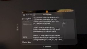 Apple Vision Pro Language Learning
