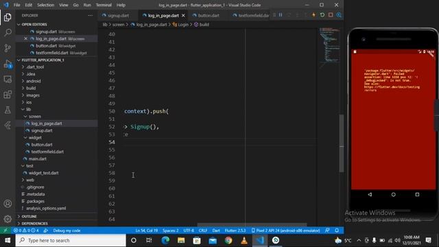 Flutter UI - Login and Sign up @flutter app developer
