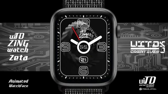 ZINGwatch Zeta animated watch face with analog twist (download link in the description)