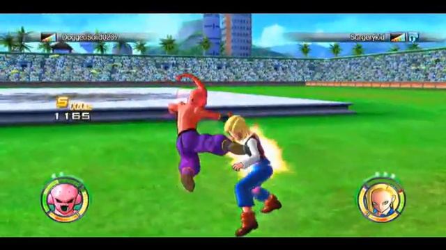 Dragon Ball Raging Blast 2: online battles 2: Kid Buu vs Android 18 смотреть онлайн