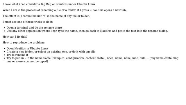 Unix & Linux: Nautilus Renaming Bug when pressing 'n' key in Ubuntu (2 Solutions!!)
