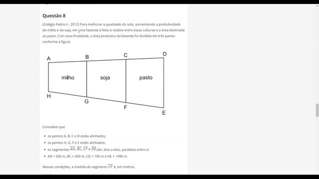 Teorema de Tales e semelhança de triângulos смотреть онлайн