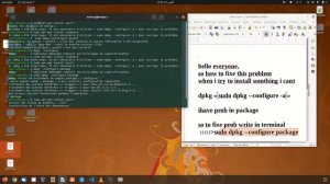 how to fix packag problem linux« sudo dpkg --configure -a » ubuntu