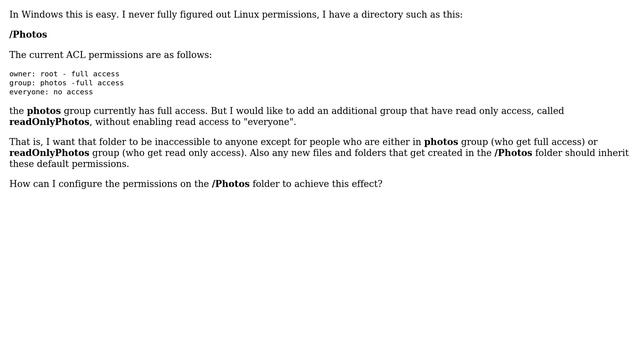 How to add a read only group permission to a folder that already has a default group, and have... смотреть онлайн
