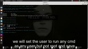 Exploiting the security flaw in the sudo command to get root shell.