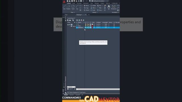 Layer #03 | AutoCAD tutorial for beginners | AutoCAD basics