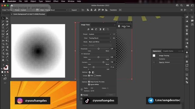 Tutorial Abstract Comic Background di Adobe Illustrator
