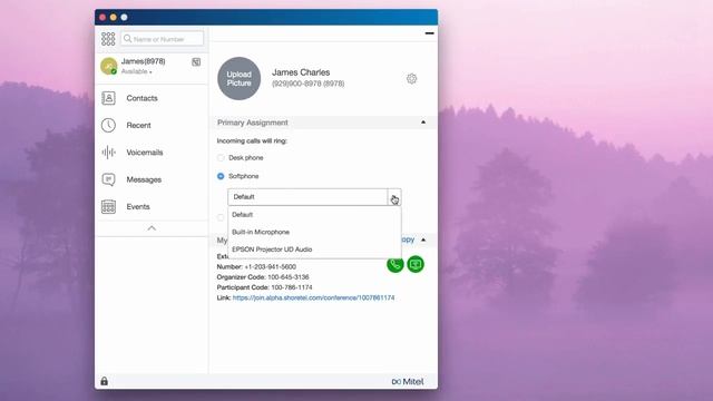 Mitel MiCloud Connect Client Accessing Personal Information