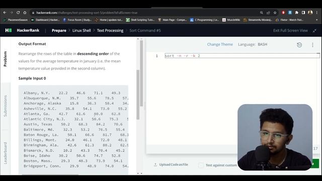 'Sort' Command #5 | Hacker Rank Bash Problem solving #linux #opensource #bash #bashscripting