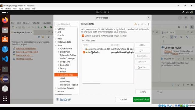 Eclipse IDE Setup on Ubuntu VirtualBox: Installing and Configuring Java Development Environment
