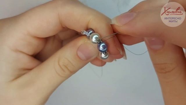 Создаем крупные серьги с жемчужными бусинами своими руками смотреть онлайн