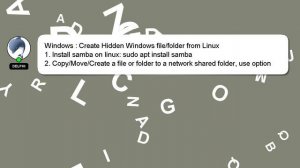 Windows : Create Hidden Windows file/folder from Linux