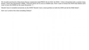 Unix & Linux: Installing debian on a Thecus 5500 DOM