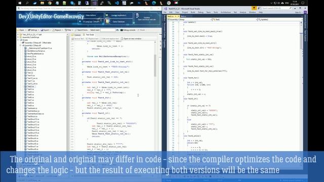 Restore C# code from Unity IL2CPP - DevX GameRecovery 10.01