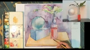 How to paint object in watercolor- object drawing-