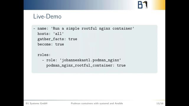 openSUSE Conference 2023 - Podman containers with systemd and Ansible