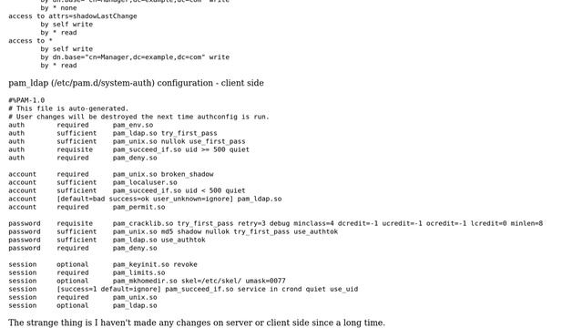 Strange issue with LDAP server