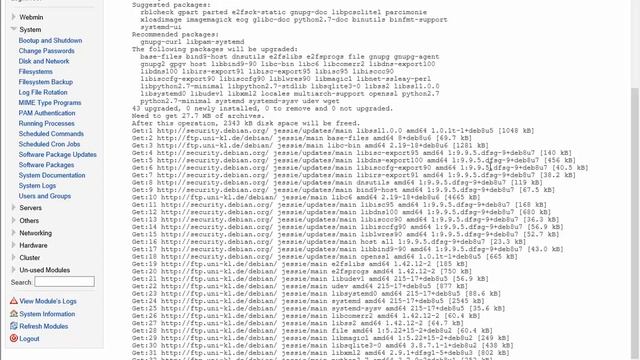 Wie man Updates über Webmin installiert смотреть онлайн
