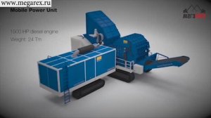 Мобильный Шредер для переработки металлолома ZB THOR 2121